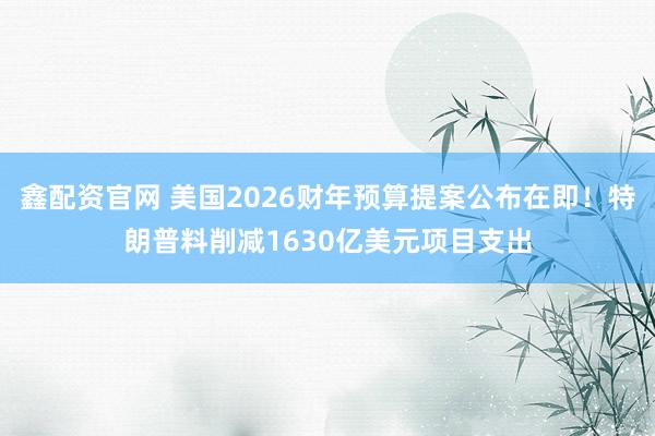 鑫配资官网 美国2026财年预算提案公布在即！特朗普料削减1630亿美元项目支出