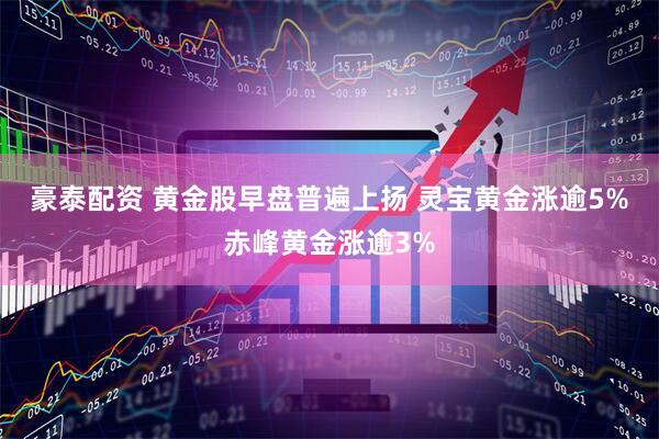 豪泰配资 黄金股早盘普遍上扬 灵宝黄金涨逾5%赤峰黄金涨逾3%